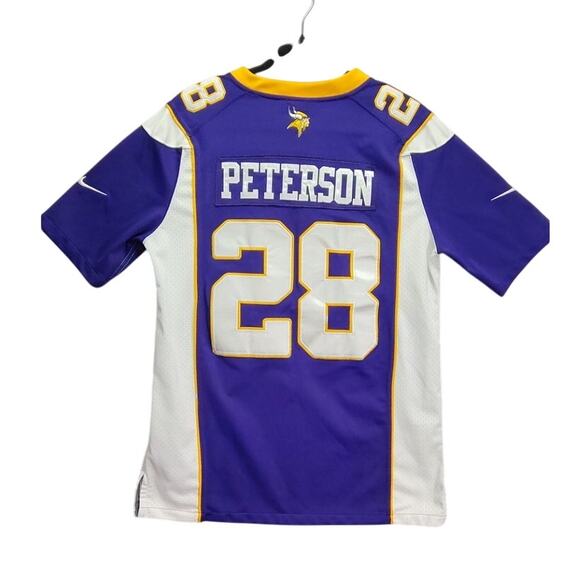 Nike NFL Mens Jersey Size Medium Vikings Adrian Peterson On Field 28 Stitched - Picture 2 of 10
